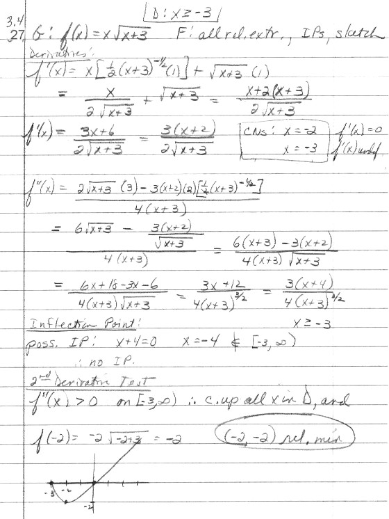 Calculus 1 homework problems