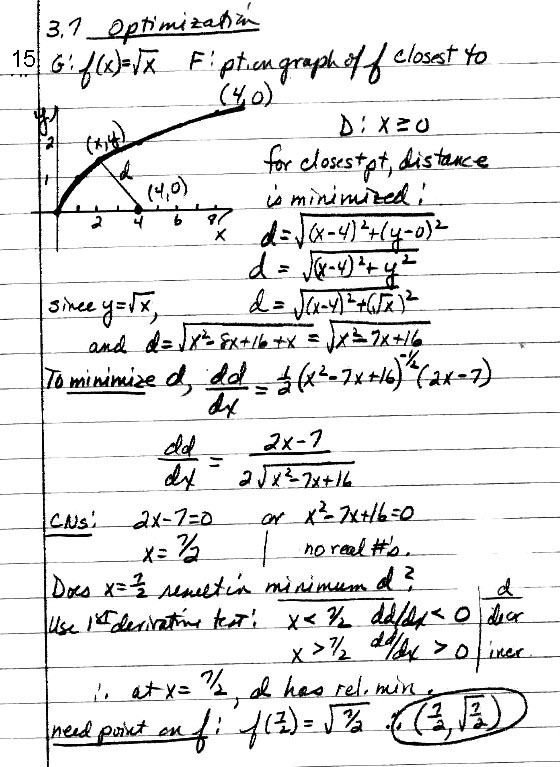 Calculus 1 homework