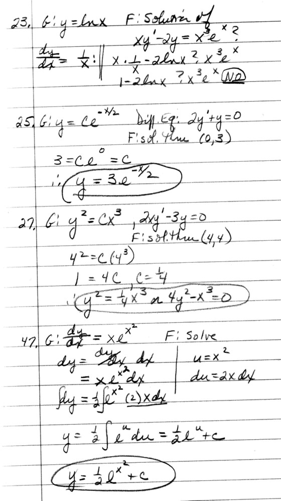 differential equations