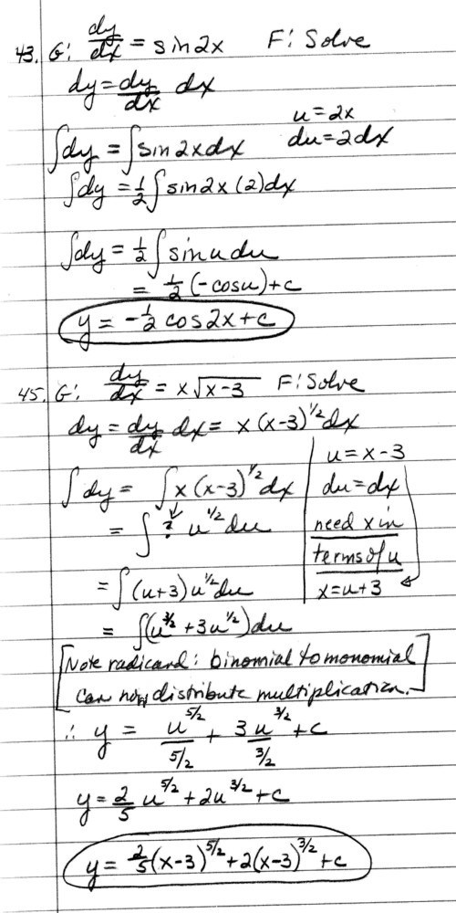 differential equations