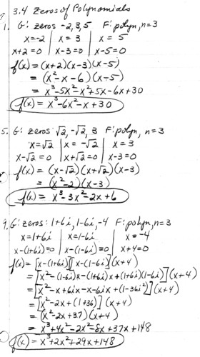Ch. 3 polynomials