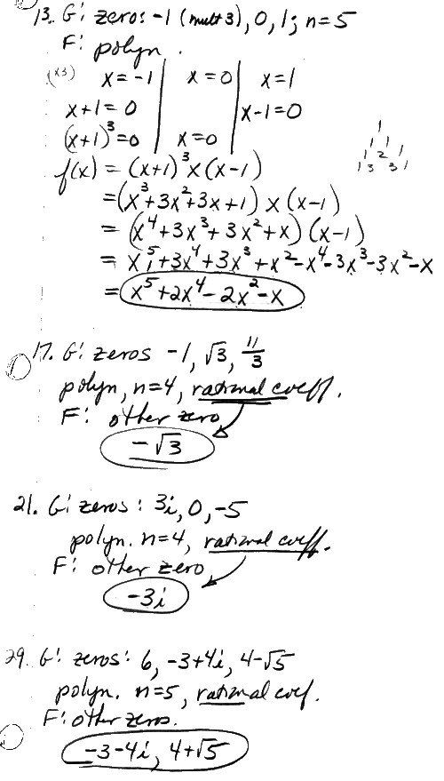 Chapter 3 polynomials