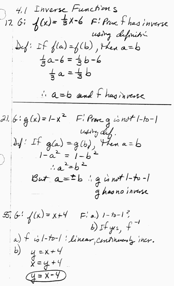 Inverse Functions