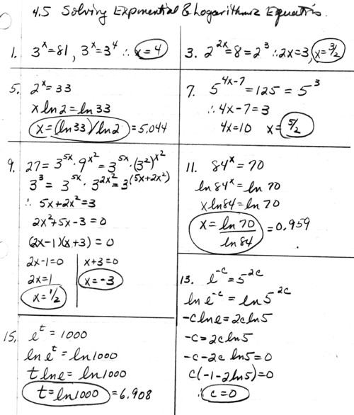 Exponential Equations