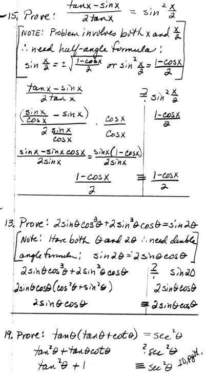 Proving Trig Identities