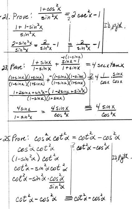 Proving Trig Identities