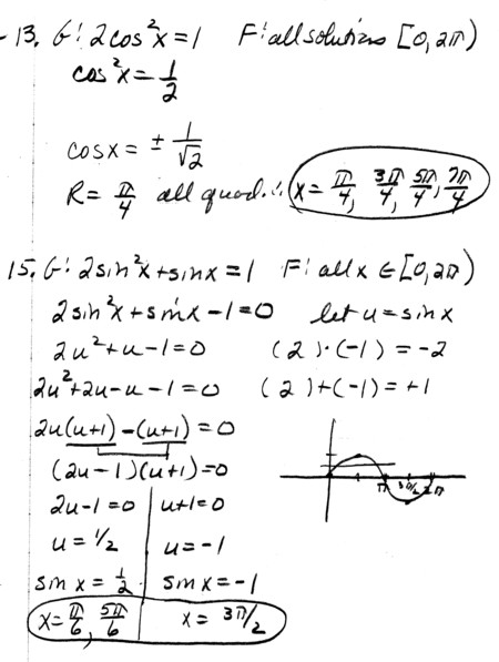 Solving Trig Equations