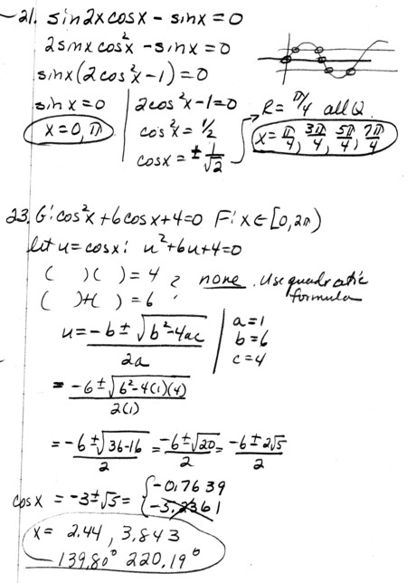 Solving Trig Equations