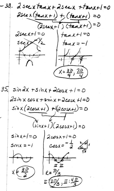 Solving Trig Equations