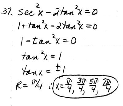 Solving Trig Equations